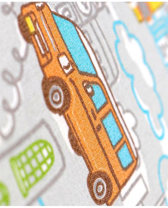 Babyhug Premium 100% Cotton Fitted Crib Sheet Transport Print Large - Blue| Gentle on Babies Skin| Cozy Sleeping Environment| Versatile Use| 100% Cotton| Elastic Borders| Machine Washable