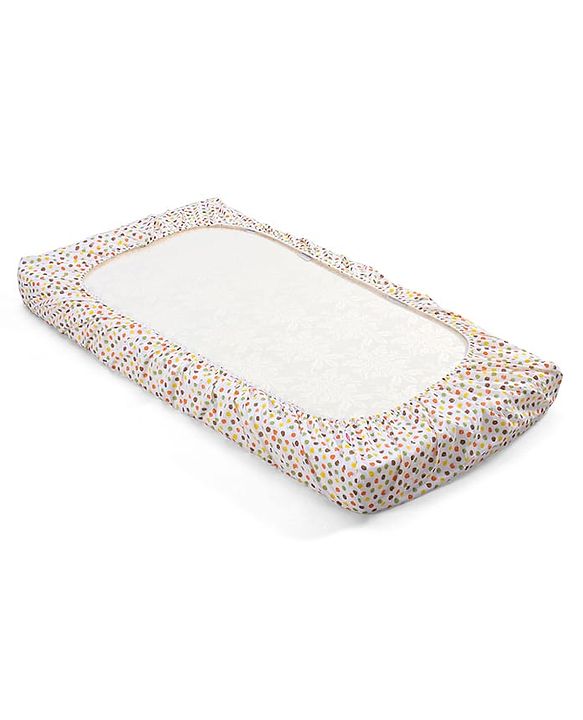 Babyhug Premium 100% Cotton Fitted Crib Sheet Polka Dots Large - Multicolor| Gentle on Babies Skin| Cozy Sleeping Environment| Versatile Use| 100% Cotton| Elastic Borders| Machine Washable
