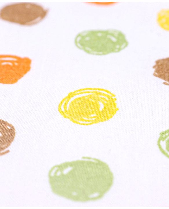 Babyhug Premium 100% Cotton Fitted Crib Sheet Polka Dots Large - Multicolor| Gentle on Babies Skin| Cozy Sleeping Environment| Versatile Use| 100% Cotton| Elastic Borders| Machine Washable