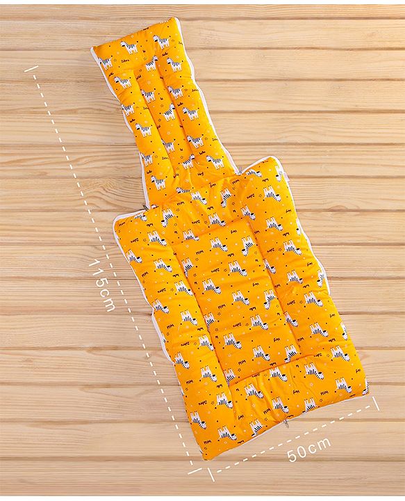 Babyhug 100% Cotton Sleeping Bag cum Carry Nest Zebra Print - Orange