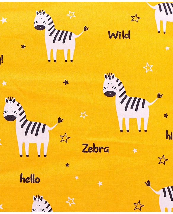 Babyhug 100% Cotton Sleeping Bag cum Carry Nest Zebra Print - Orange