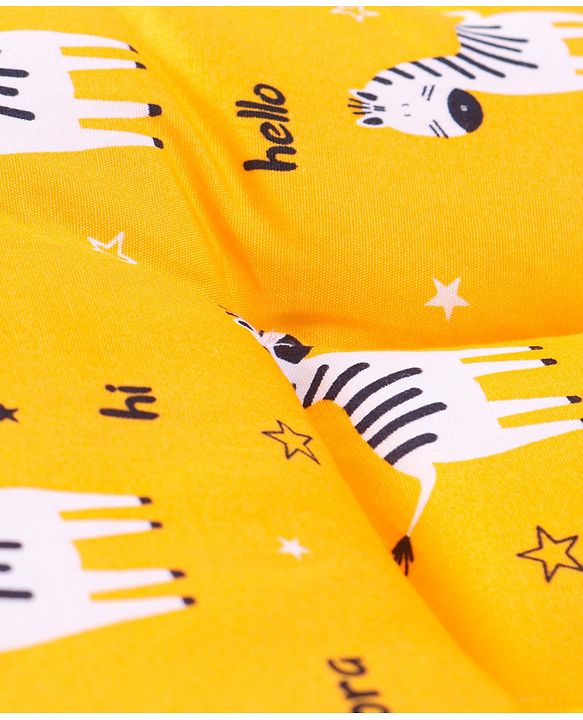 Babyhug 100% Cotton Sleeping Bag cum Carry Nest Zebra Print - Orange