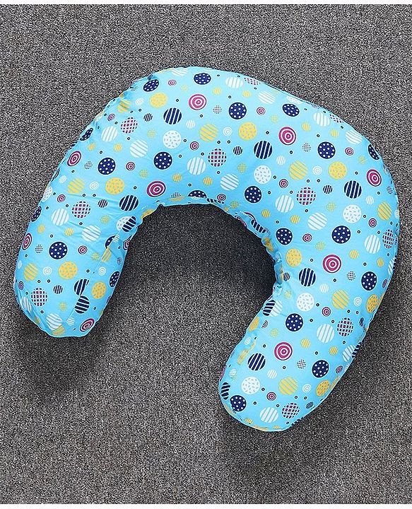 Babyhug 100% Cotton Feeding Pillow Circle Print - Blue