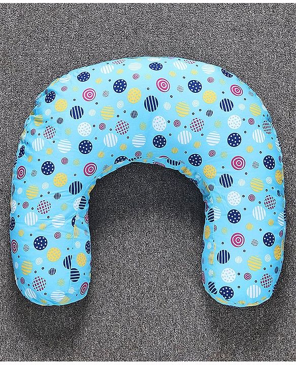 Babyhug 100% Cotton Feeding Pillow Circle Print - Blue