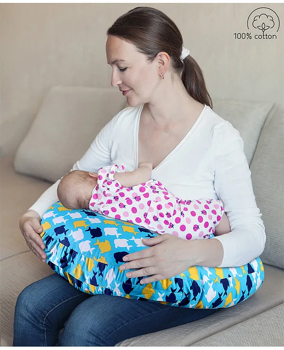 Babyhug 100 Cotton Feeding Pillow Fish Print Blue Online in India Buy at Best Price from FirstCry 9337460