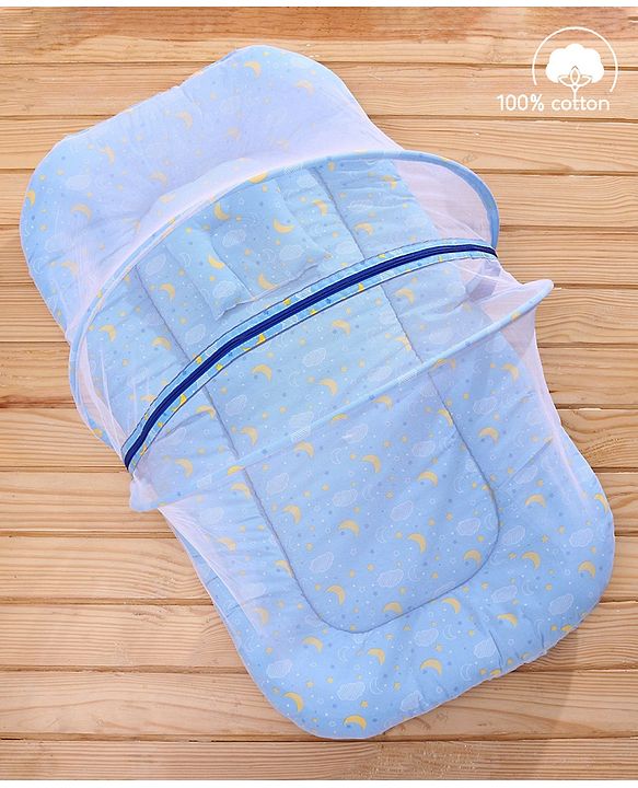 Babyhug Mosquito Mattress Set - Sky Blue