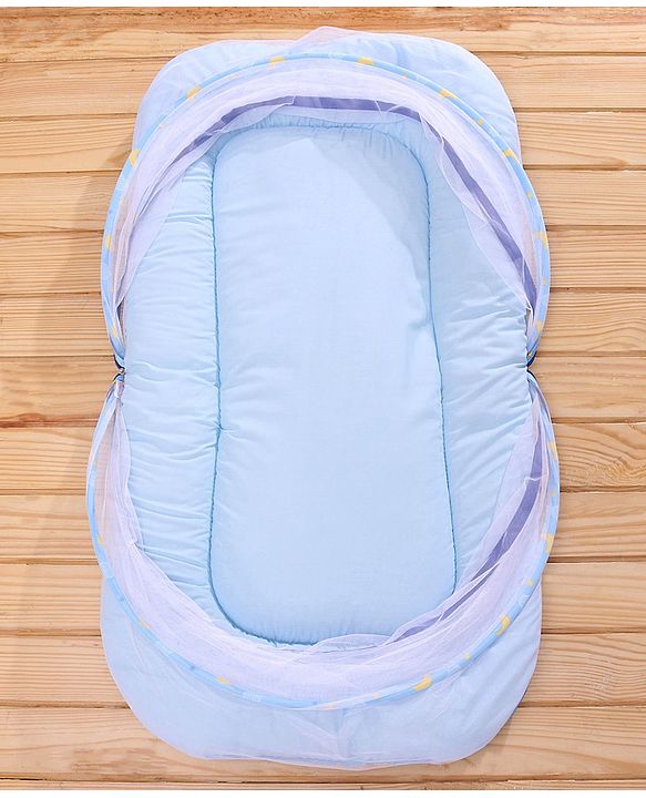Babyhug Mosquito Mattress Set - Sky Blue