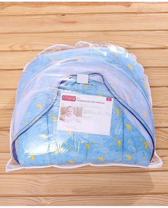 Babyhug Mosquito Mattress Set - Sky Blue
