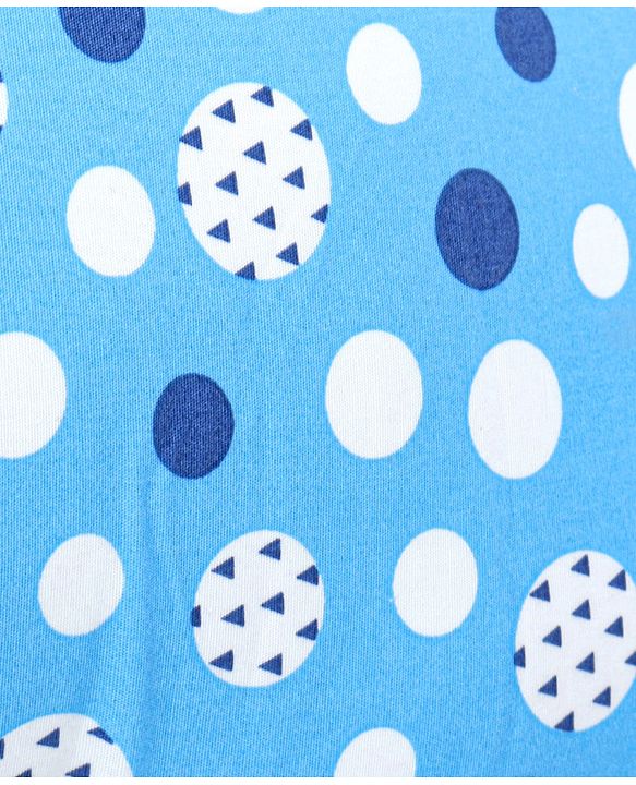Babyhug 100% Cotton Feeding Pillow with Nursing Cape Polka Dots - Blue