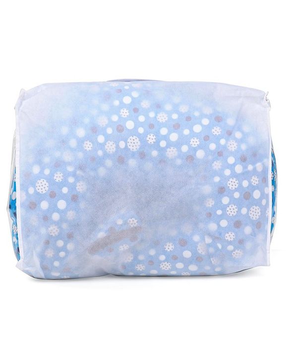 Babyhug 100% Cotton Feeding Pillow with Nursing Cape Polka Dots - Blue
