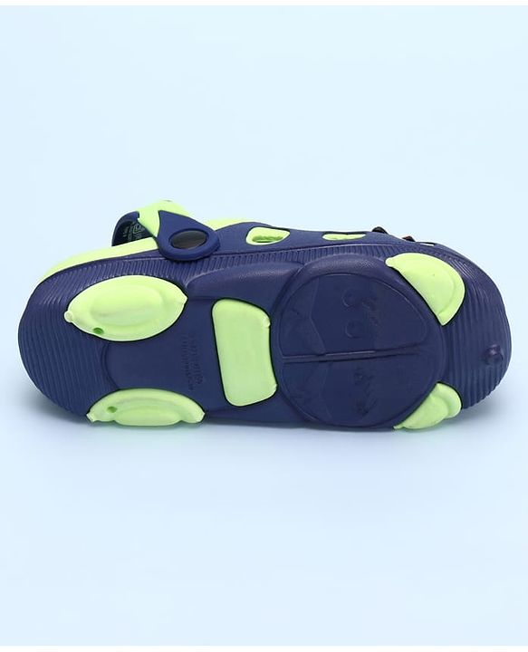 Pine Kids Clogs with Back Strap Closure & UFO Applique - Navy Blue