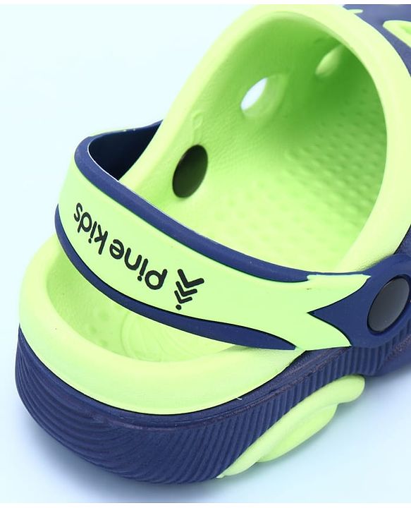 Pine Kids Clogs with Back Strap Closure & UFO Applique - Navy Blue