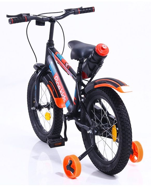 Pine Kids Rubber Air Tyres 99% Assembled Bicycle with 16 Inch Wheels -Black
