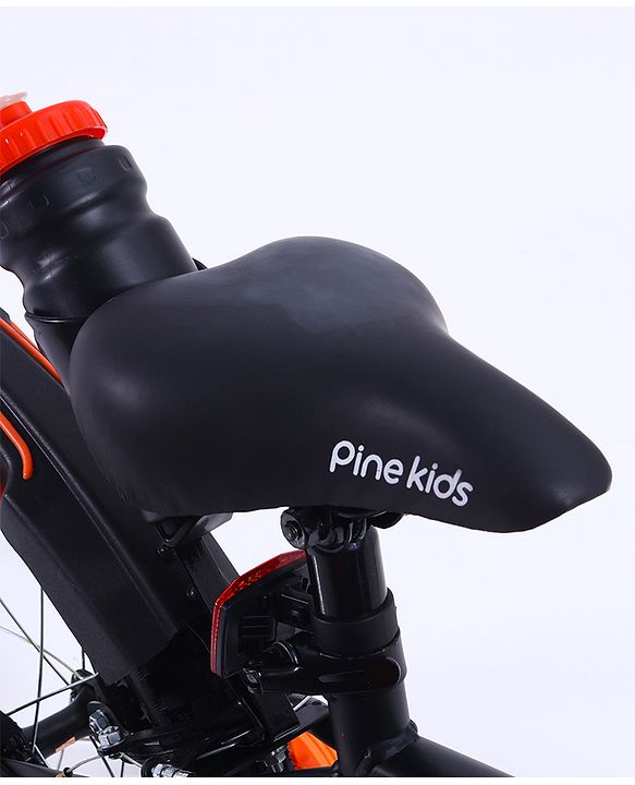Pine Kids Rubber Air Tyres 99% Assembled Bicycle with 16 Inch Wheels -Black