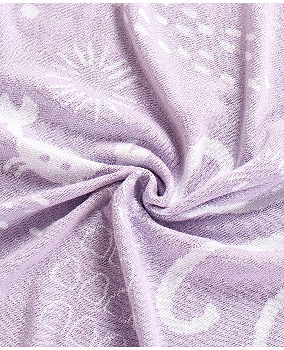 Pine Kids 100% Cotton All Season Reversible Blanket - Purple