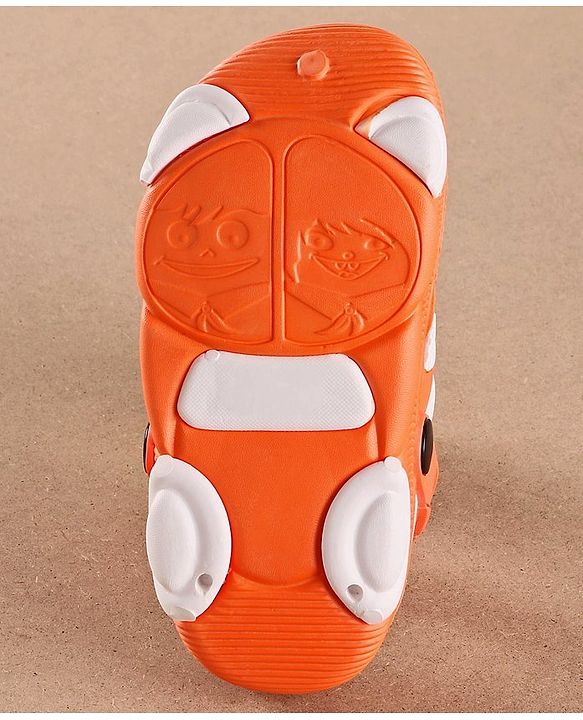 Pine Kids Clogs With Back Strap - Orange White