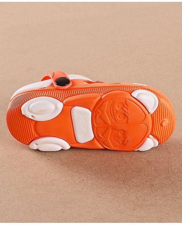 Pine Kids Clogs With Back Strap - Orange White