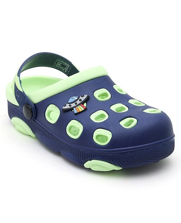 Pine Kids Clogs Spaceship Patch - Blue