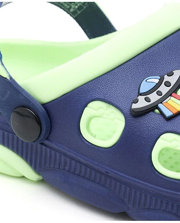 Pine Kids Clogs Spaceship Patch - Blue