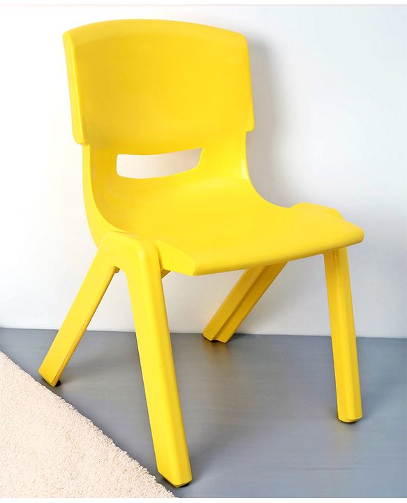 Babyhug Kids Plastic School Study Chair - Yellow