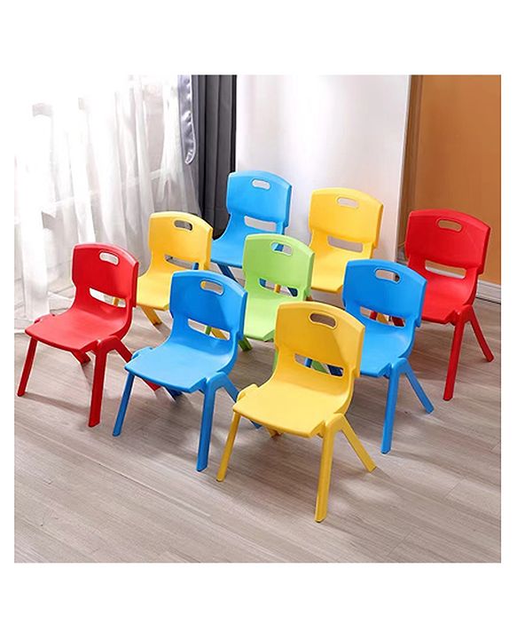 Babyhug Kids Plastic School Study Chair - Yellow