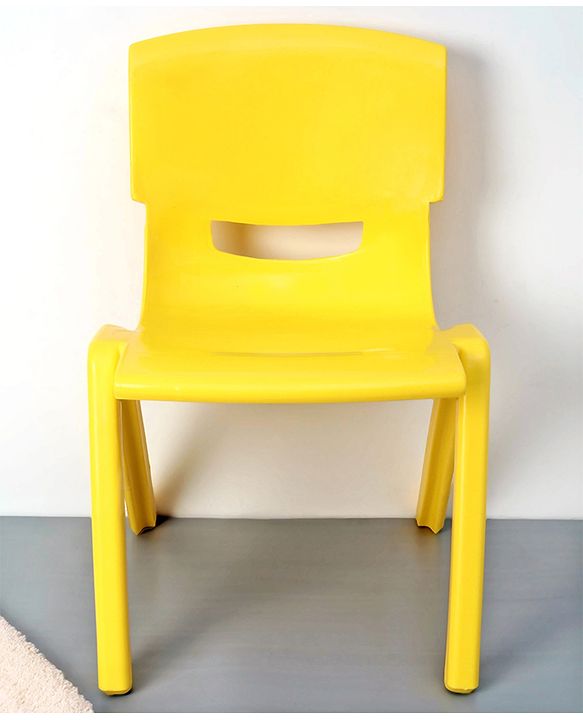 Babyhug Kids Plastic School Study Chair - Yellow