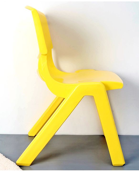 Babyhug Kids Plastic School Study Chair - Yellow