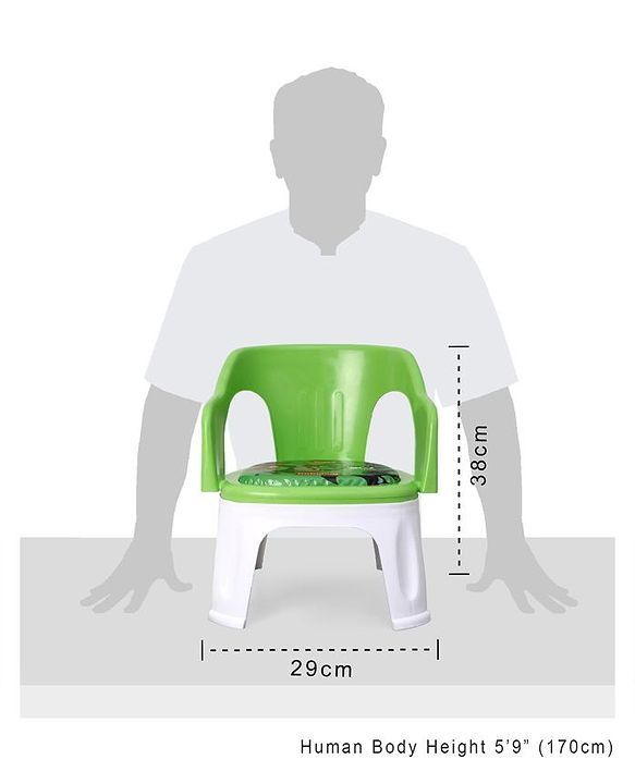 Babyhug Multipurpose Strong & Durable Chair With Handle- Green
