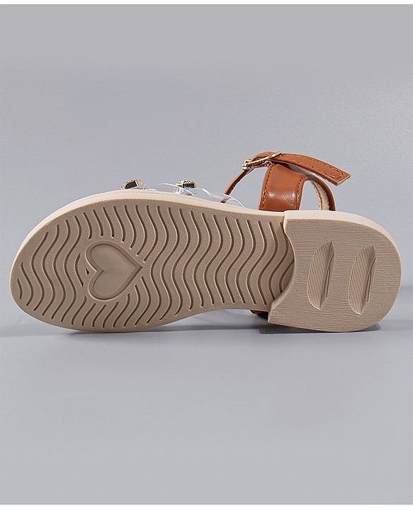 Cute Walk by Babyhug Party Wear Sandals - Brown