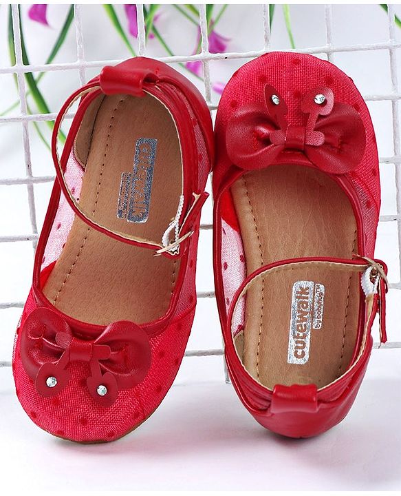 Cute Walk by Babyhug Embellished Bellies - Red
