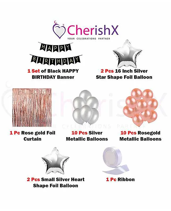 Buy CherishX Heart Shape Foil Balloons - Birthday Decorations