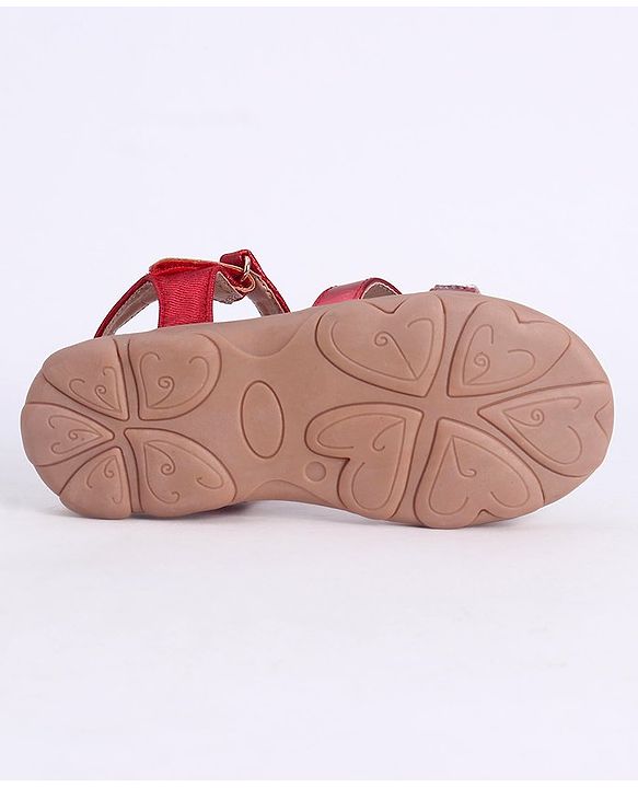 Cute Walk by Babyhug Sandals With Studded Band - Red