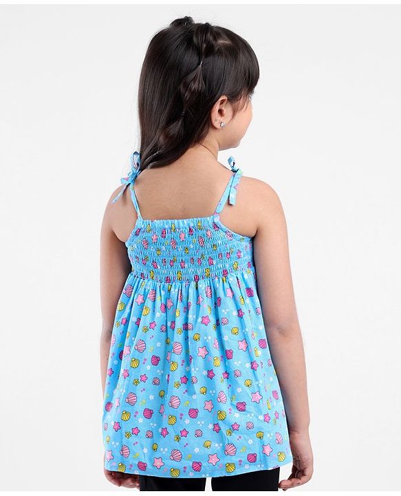 Babyhug Singlet Sleeveless Printed Top - Blue