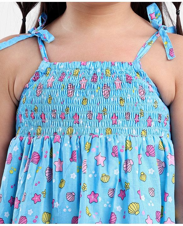 Babyhug Singlet Sleeveless Printed Top - Blue