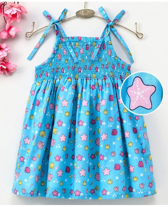 Babyhug Singlet Sleeveless Printed Top - Blue