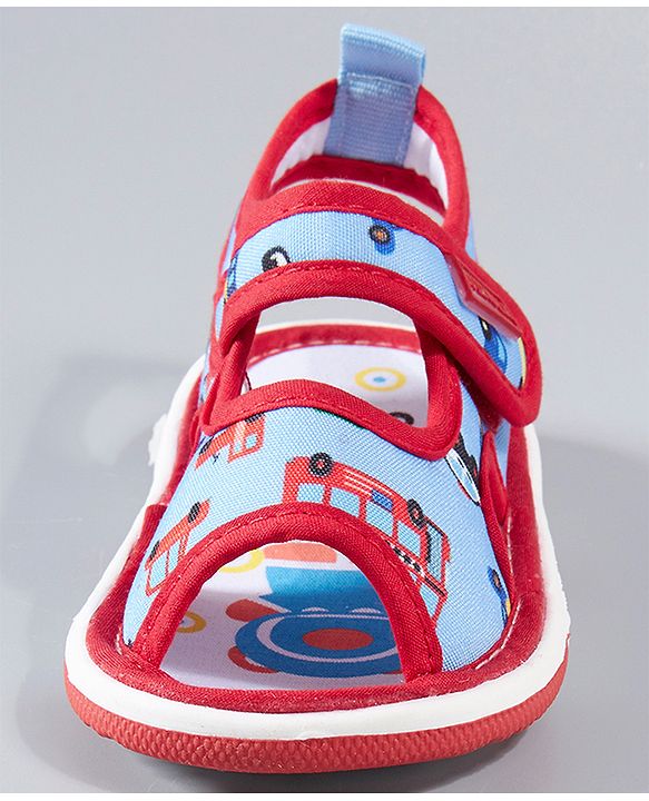 Cute Walk by Babyhug Sandals Vehicle Print - Red