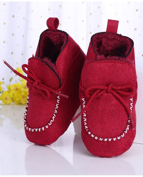 Cute Walk by Babyhug Shoes Style Booties - Red