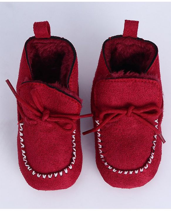 Cute Walk by Babyhug Shoes Style Booties - Red