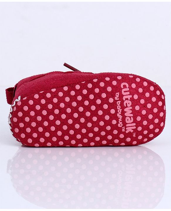 Cute Walk by Babyhug Shoes Style Booties - Red