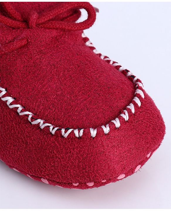 Cute Walk by Babyhug Shoes Style Booties - Red