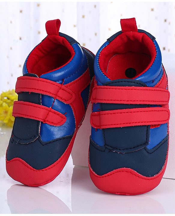 Cute Walk by Babyhug Shoes Style Booties - Red Blue