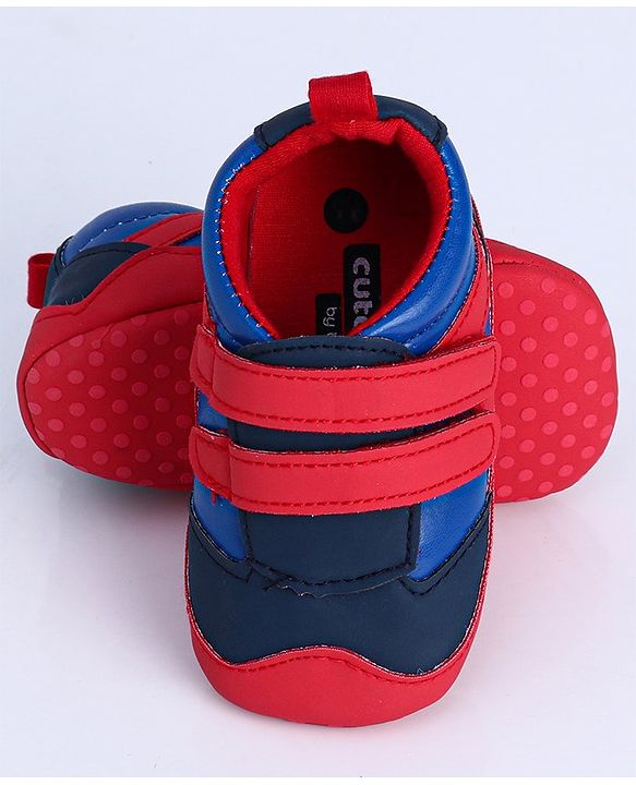 Cute Walk by Babyhug Shoes Style Booties - Red Blue