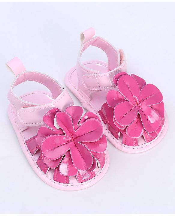 Cute Walk by Babyhug Booties Floral Applique - Beige