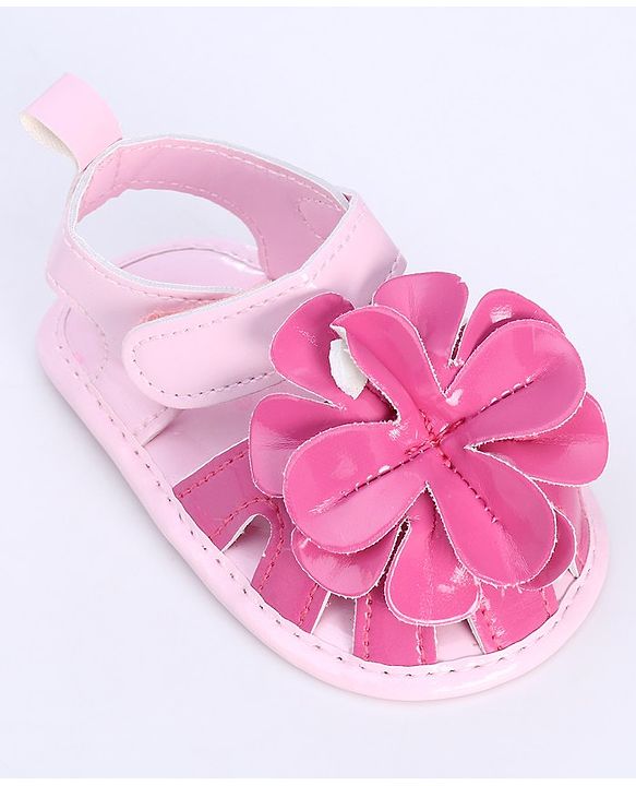 Cute Walk by Babyhug Booties Floral Applique - Beige