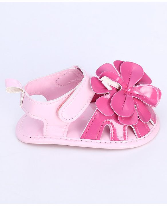 Cute Walk by Babyhug Booties Floral Applique - Beige