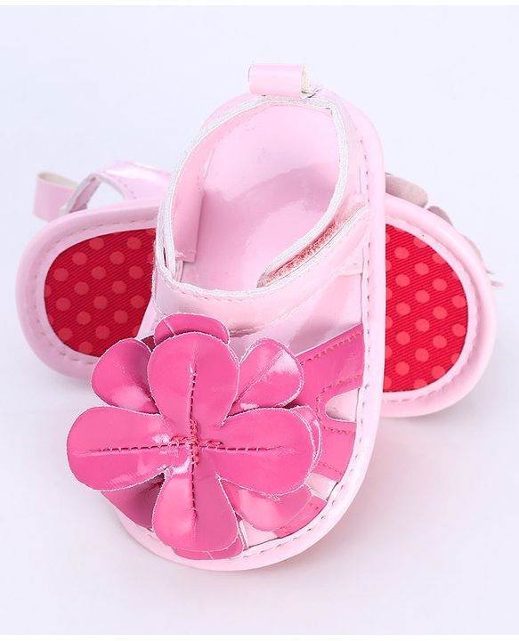 Cute Walk by Babyhug Booties Floral Applique - Beige