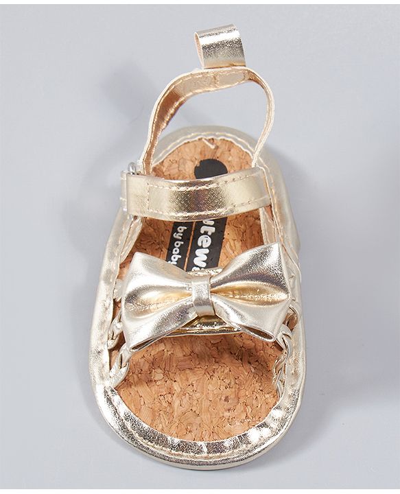 Cute Walk by Babyhug Booties Bow Applique - Silver