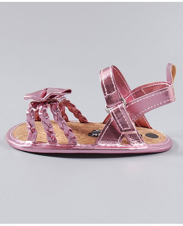 Cute Walk by Babyhug Booties Bow Applique - Pink