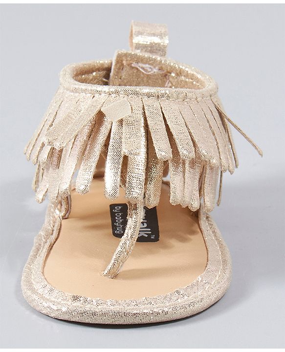 Cute Walk by Babyhug Party Wear Sandals - Golden