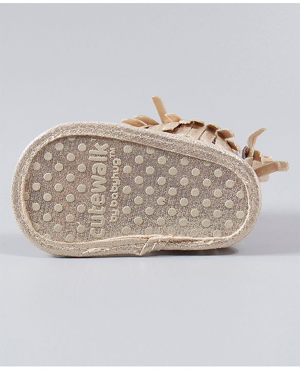 Cute Walk by Babyhug Party Wear Sandals - Golden